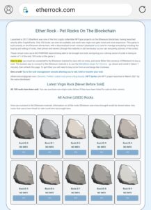 What are Ether Rocks 